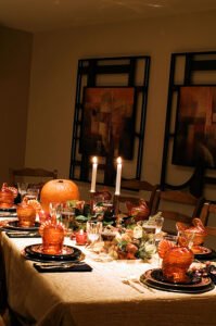 Fall home decor - harvest table